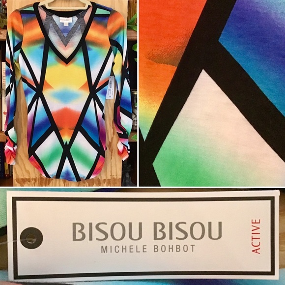 Bisou Bisou Tops - NWT Bisou Bisou Multicolor Long Sleeve Top